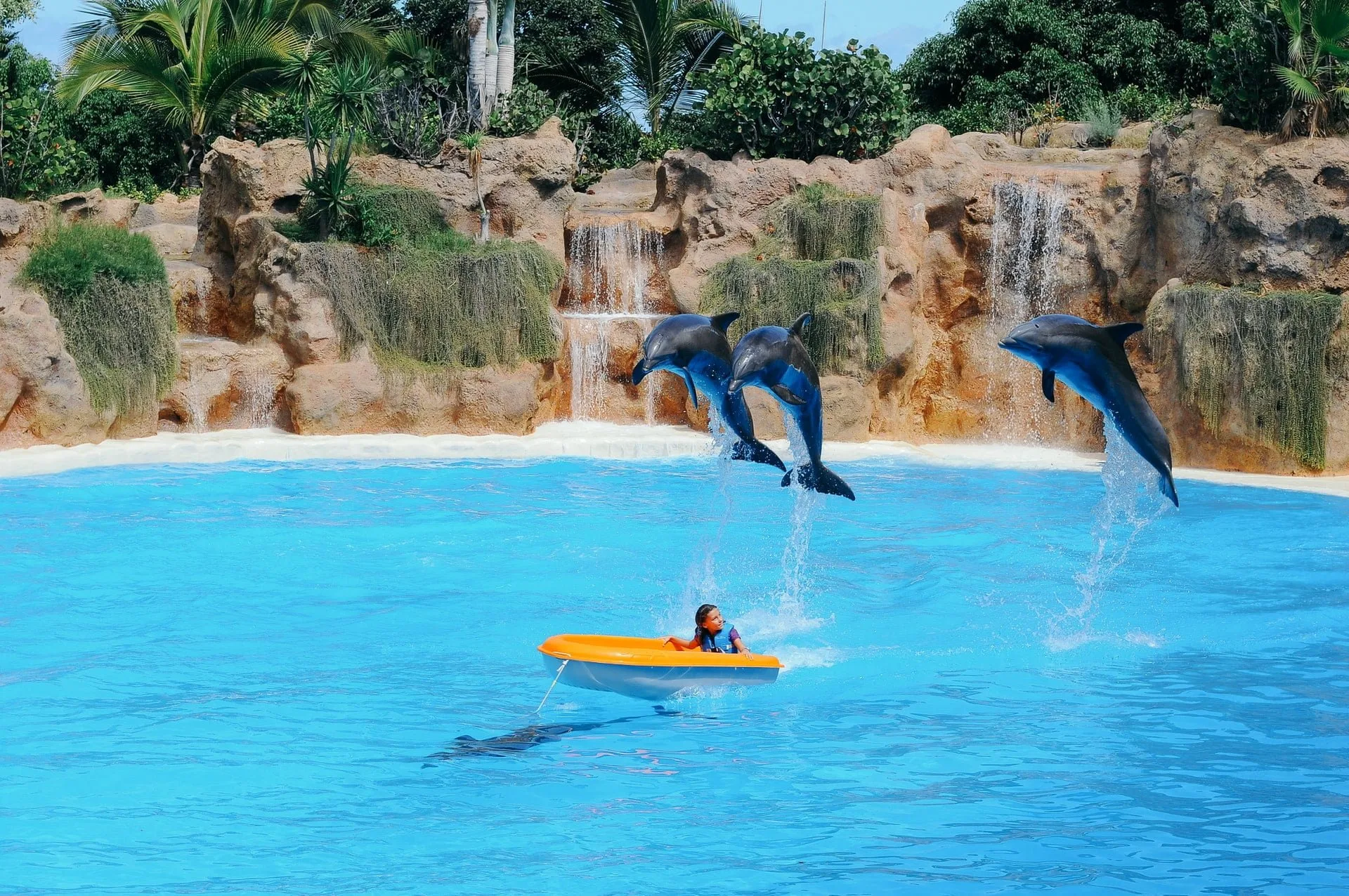 Escorregas de um parque aquático